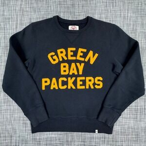 '47 Brand Men's Sweatshirt Green Bay Packers Black Small Crewneck Fleece Graphic